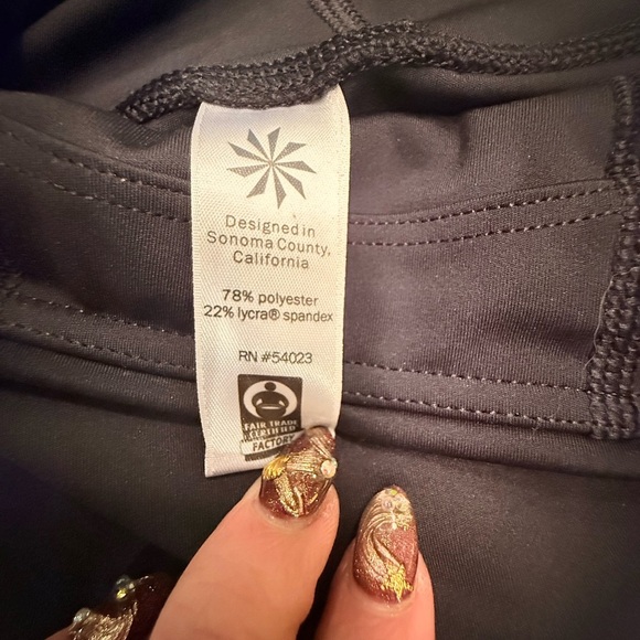 Black Athleta Leggings with Reflective Stripes Size Small - Picture 4 of 7